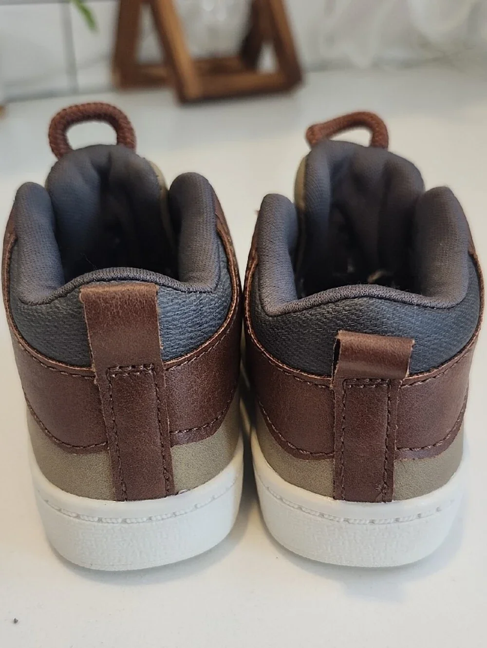 Carter's Brown and Taupe Toddler Lace-Up Boots